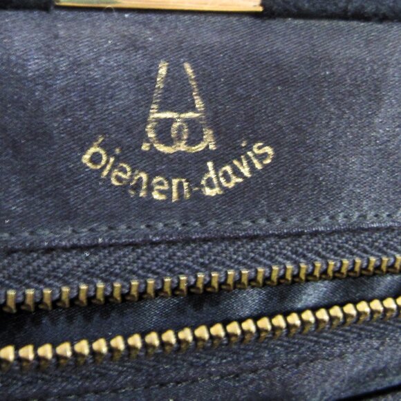 BIENEN - DAVIS VINTAGE WOOL HANDBAG PURSE GOLD TONE HARDWARE SUPER NICE 1940'S - Picture 4 of 9